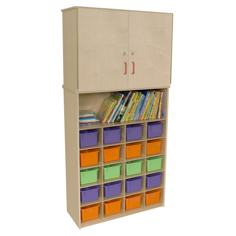 Wood Designs Vertical Storage 20 Compartment Classroom with
